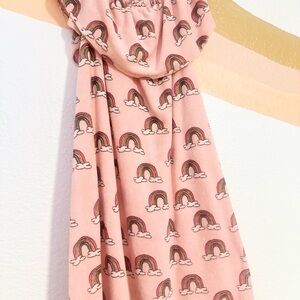 Rare Hugo loves tiki pastel rainbow terry cloth dress.